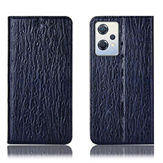 Coque Portefeuille Livre Cuir Etui Clapet H18P pour Oppo K10X 5G Bleu
