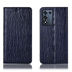 Coque Portefeuille Livre Cuir Etui Clapet H18P pour Oppo K9S 5G Bleu