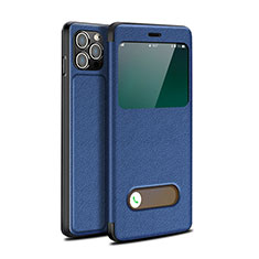 Coque Portefeuille Livre Cuir Etui Clapet H19 pour Apple iPhone 13 Pro Bleu