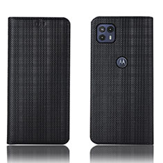 Coque Portefeuille Livre Cuir Etui Clapet H20P pour Motorola Moto G50 5G Noir