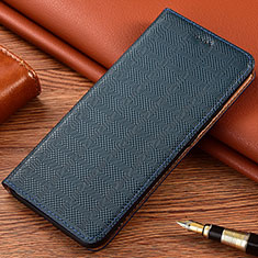 Coque Portefeuille Livre Cuir Etui Clapet H20P pour Samsung Galaxy XCover 5 SM-G525F Bleu