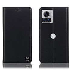 Coque Portefeuille Livre Cuir Etui Clapet H21P pour Motorola Moto Edge 30 Ultra 5G Noir