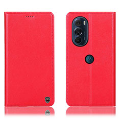Coque Portefeuille Livre Cuir Etui Clapet H21P pour Motorola Moto Edge Plus (2022) 5G Rouge
