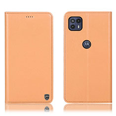 Coque Portefeuille Livre Cuir Etui Clapet H21P pour Motorola Moto G50 5G Orange