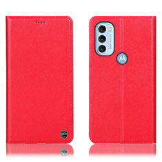 Coque Portefeuille Livre Cuir Etui Clapet H21P pour Motorola Moto G71 5G Rouge