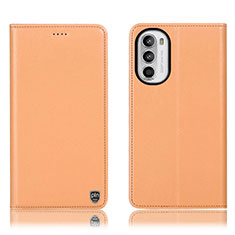 Coque Portefeuille Livre Cuir Etui Clapet H21P pour Motorola Moto G71s 5G Orange