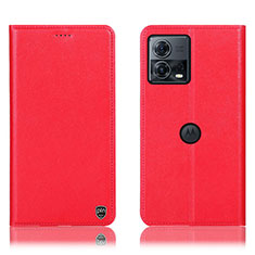 Coque Portefeuille Livre Cuir Etui Clapet H21P pour Motorola Moto S30 Pro 5G Rouge