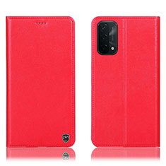 Coque Portefeuille Livre Cuir Etui Clapet H21P pour OnePlus Nord N200 5G Rouge