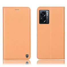 Coque Portefeuille Livre Cuir Etui Clapet H21P pour OnePlus Nord N300 5G Orange