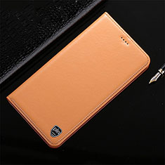 Coque Portefeuille Livre Cuir Etui Clapet H21P pour Xiaomi Redmi 9 Prime India Orange