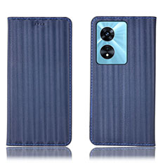 Coque Portefeuille Livre Cuir Etui Clapet H23P pour Oppo A78 5G Bleu