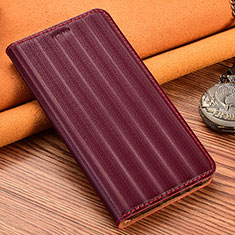 Coque Portefeuille Livre Cuir Etui Clapet H23P pour Samsung Galaxy Note 20 5G Vin Rouge