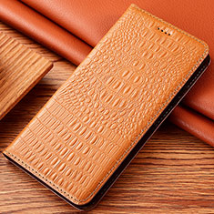 Coque Portefeuille Livre Cuir Etui Clapet H24P pour Xiaomi Mi 14 5G Orange