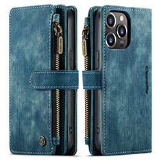 Coque Portefeuille Livre Cuir Etui Clapet H27 pour Apple iPhone 13 Pro Max Bleu