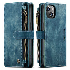 Coque Portefeuille Livre Cuir Etui Clapet H28 pour Apple iPhone 13 Mini Bleu