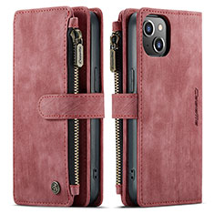 Coque Portefeuille Livre Cuir Etui Clapet H28 pour Apple iPhone 13 Rouge