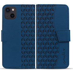 Coque Portefeuille Livre Cuir Etui Clapet HF1 pour Apple iPhone 14 Plus Bleu