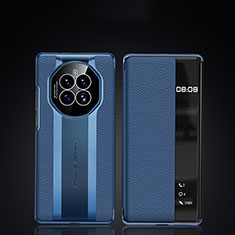 Coque Portefeuille Livre Cuir Etui Clapet JB2 pour Huawei Mate 50 Bleu