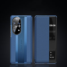 Coque Portefeuille Livre Cuir Etui Clapet JB2 pour Huawei P50 Bleu
