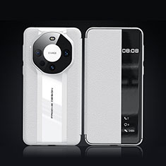 Coque Portefeuille Livre Cuir Etui Clapet JB3 pour Huawei Mate 60 Pro Blanc