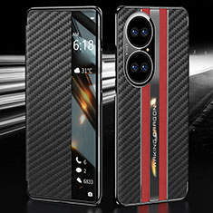 Coque Portefeuille Livre Cuir Etui Clapet JB4 pour Huawei P50 Pro Rouge et Noir
