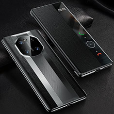 Coque Portefeuille Livre Cuir Etui Clapet K01 pour Huawei Mate 40 Pro Noir