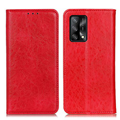 Coque Portefeuille Livre Cuir Etui Clapet K01Z pour Oppo A74 4G Rouge