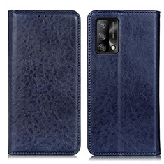 Coque Portefeuille Livre Cuir Etui Clapet K01Z pour Oppo A95 4G Bleu