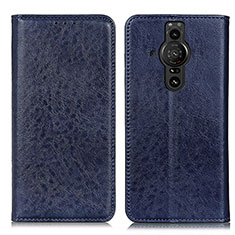 Coque Portefeuille Livre Cuir Etui Clapet K01Z pour Sony Xperia PRO-I Bleu