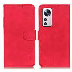 Coque Portefeuille Livre Cuir Etui Clapet K01Z pour Xiaomi Mi 12 5G Rouge