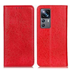 Coque Portefeuille Livre Cuir Etui Clapet K01Z pour Xiaomi Mi 12T 5G Rouge