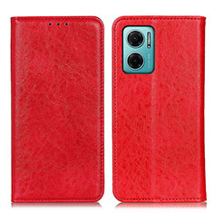 Coque Portefeuille Livre Cuir Etui Clapet K01Z pour Xiaomi Redmi 11 Prime 5G Rouge