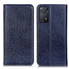 Coque Portefeuille Livre Cuir Etui Clapet K01Z pour Xiaomi Redmi Note 11 Pro 5G Bleu