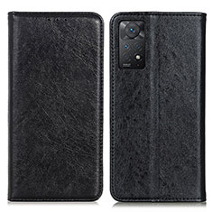 Coque Portefeuille Livre Cuir Etui Clapet K01Z pour Xiaomi Redmi Note 11 Pro 5G Noir