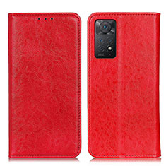 Coque Portefeuille Livre Cuir Etui Clapet K01Z pour Xiaomi Redmi Note 11 Pro 5G Rouge
