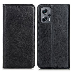 Coque Portefeuille Livre Cuir Etui Clapet K01Z pour Xiaomi Redmi Note 11T Pro 5G Noir