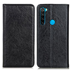 Coque Portefeuille Livre Cuir Etui Clapet K01Z pour Xiaomi Redmi Note 8 (2021) Noir