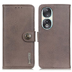 Coque Portefeuille Livre Cuir Etui Clapet K02Z pour Huawei Honor 90 5G Gris