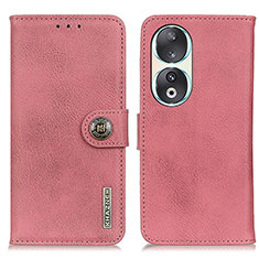 Coque Portefeuille Livre Cuir Etui Clapet K02Z pour Huawei Honor 90 5G Rose