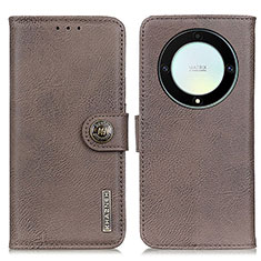 Coque Portefeuille Livre Cuir Etui Clapet K02Z pour Huawei Honor Magic5 Lite 5G Gris