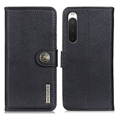 Coque Portefeuille Livre Cuir Etui Clapet K02Z pour Sony Xperia 10 V Noir