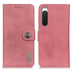 Coque Portefeuille Livre Cuir Etui Clapet K02Z pour Sony Xperia 10 V Rose