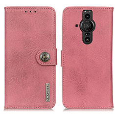 Coque Portefeuille Livre Cuir Etui Clapet K02Z pour Sony Xperia PRO-I Rose