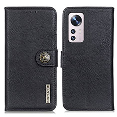Coque Portefeuille Livre Cuir Etui Clapet K02Z pour Xiaomi Mi 12 5G Noir