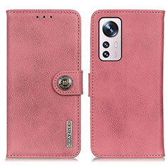 Coque Portefeuille Livre Cuir Etui Clapet K02Z pour Xiaomi Mi 12 5G Rose