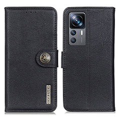 Coque Portefeuille Livre Cuir Etui Clapet K02Z pour Xiaomi Mi 12T 5G Noir