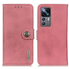 Coque Portefeuille Livre Cuir Etui Clapet K02Z pour Xiaomi Mi 12T 5G Rose