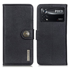 Coque Portefeuille Livre Cuir Etui Clapet K02Z pour Xiaomi Redmi Note 11E Pro 5G Noir