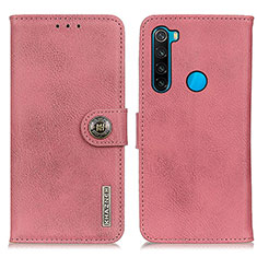 Coque Portefeuille Livre Cuir Etui Clapet K02Z pour Xiaomi Redmi Note 8 (2021) Rose