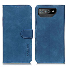 Coque Portefeuille Livre Cuir Etui Clapet K03Z pour Asus ROG Phone 7 Pro Bleu